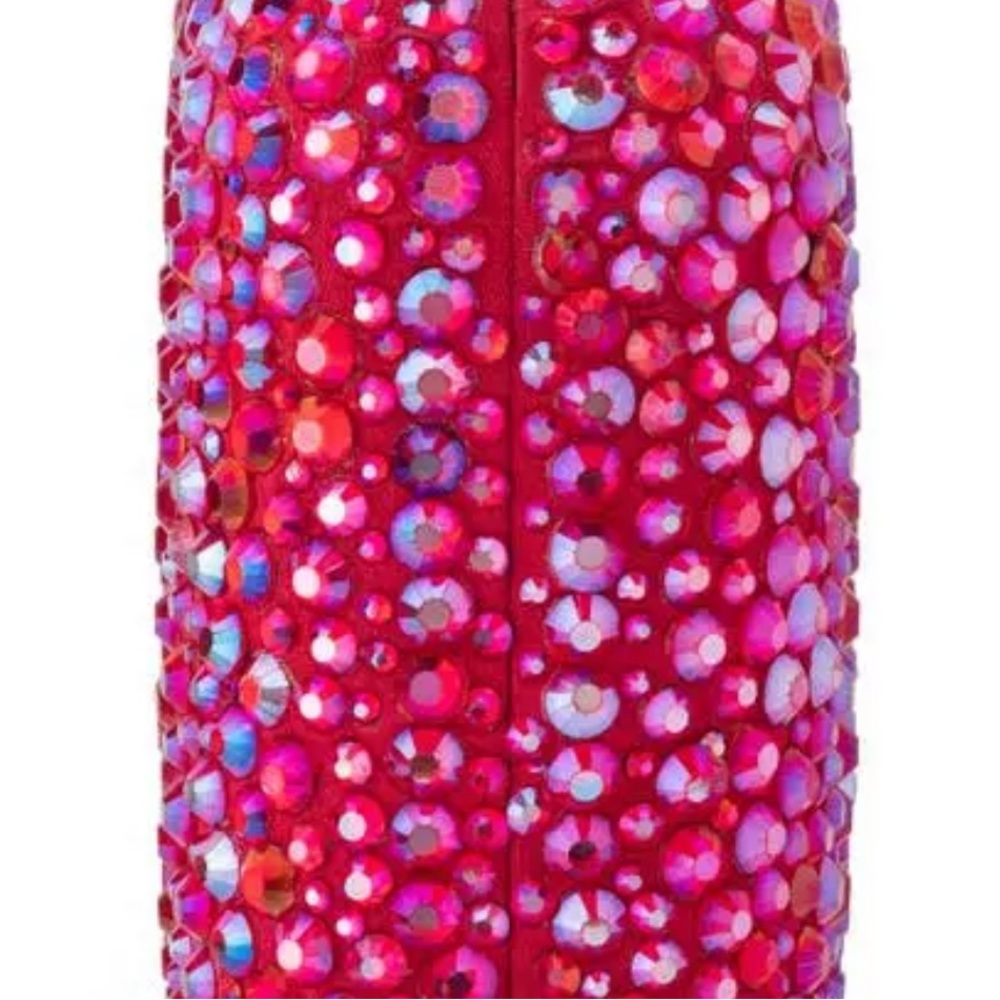 OLGA BERG Casey Hot Fix Crystal Clutch - Fuchsia - Picture 4 of 13